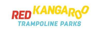 Red Kangaroo Trampoline Parks logo